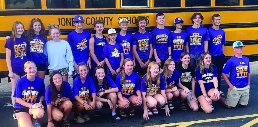 In what’s become a rite of summer for Jones County cross country runners, some 22 Greyhounds and Lady Greyhounds took part in one of last month’s running camps at Brevard College. CONTRIBUTED