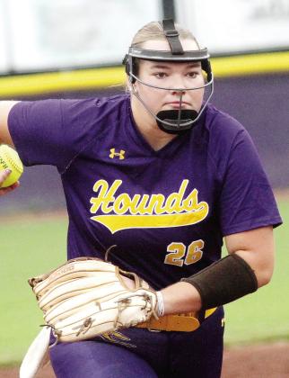 Ensley Barnes pitches toward the plate last week against Houston County. BRAD HARRISON/Staff