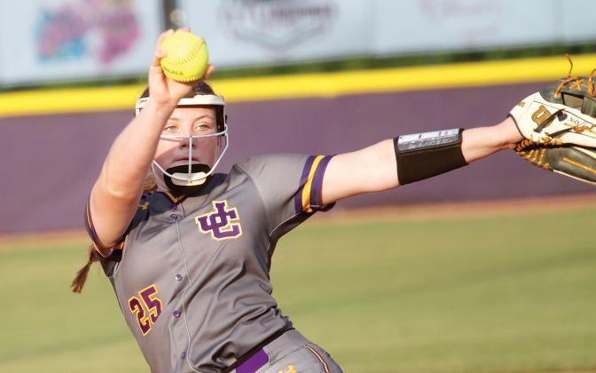 Makalyn Williams rips a pitch toward the plate during last week’s action against Ola. BRAD HARRISON/Staff