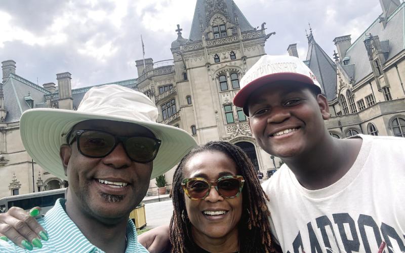 Jonathan, Keisha, Jackson at the Biltmore House this past weekend. CONTRIBUTED