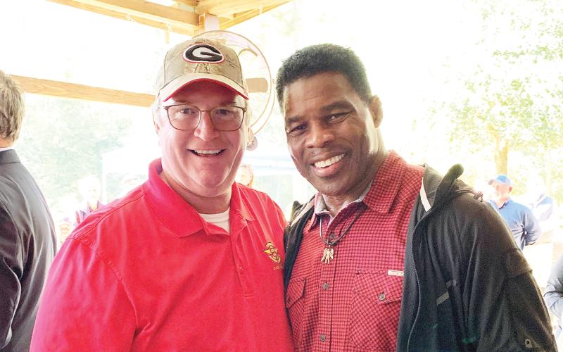 Earl and Herschel Walker at annual event in Jones County in 2022. CONTRIBUTED