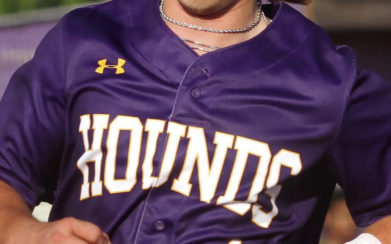 Trent Paulk crosses home plate during Wednesday’s doubleheader sweep of ELCA. BRAD HARRISON/Staff