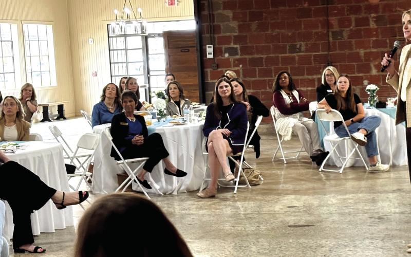 Keynote speaker Jones County School Superintendent Dr. Jessica Graves shares insights at the March 25 luncheon. DEBBIE LURIE-SMITH/Staff