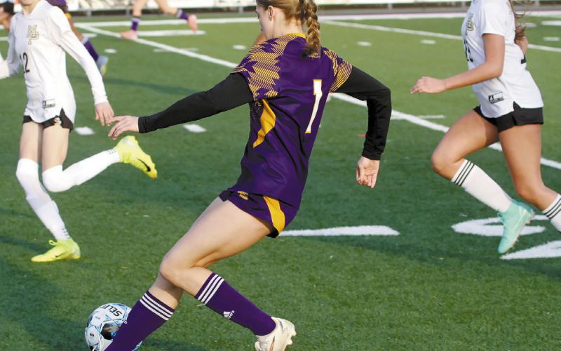 Marissa Moore and the Lady Hounds are off to a 1-0 start in region play. BRAD HARRISON/Staff