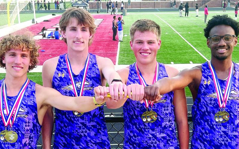Luke Thornton, Gavin Robinson, Shaun Williams, and Clay Lacy now own the county record for fastest 4x800 relay time. CONTRIBUTED