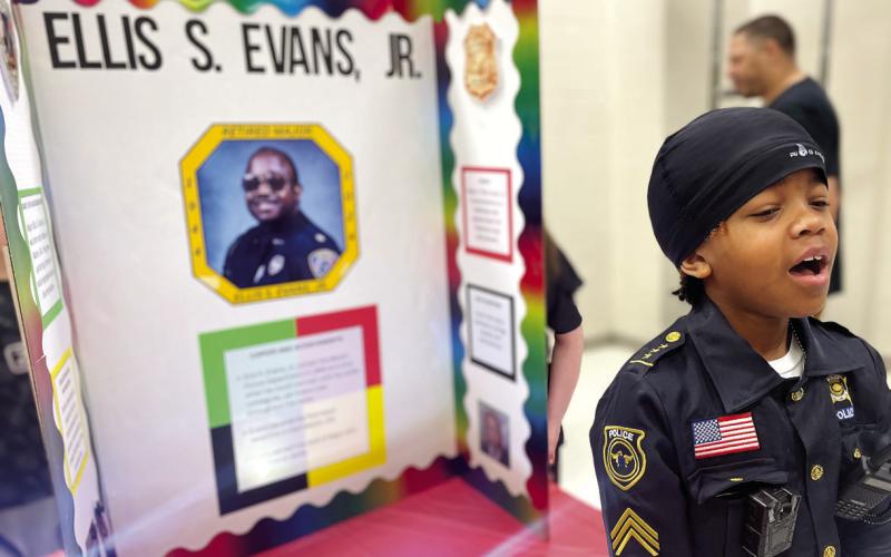 Students at Mattie Wells Elementary made presentations on Black figures from history and the modern day. CONTRIBUTED
