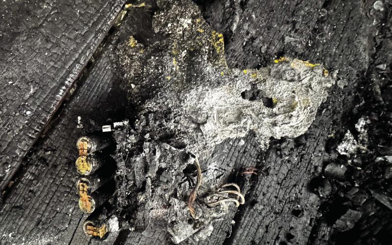Fire due to rechargeable batteries ruled accidental