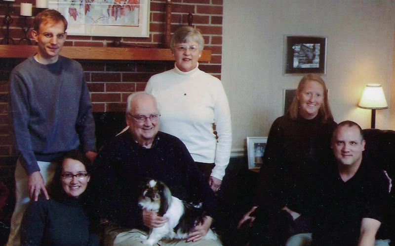 The Moon family (couples l-r): Allison and Will Duncan, Deloras and Bob, and Rob and Abi Moon in 2011. CONTRIBUTED