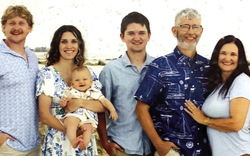 The Kelleher family (l-r): Logan, Heather, Garrett, Ali Kate with Stetson, Dean, Todd, Deanna, Mitchell with Jake, and Kelli. CONTRIBUTED
