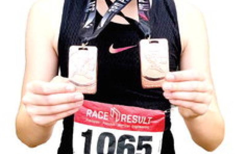 Sixth-grader Madison Marshall claimed two podium finishes at last weekend’s state middle school meet. CONTRIBUTED
