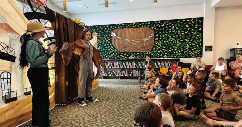Summer reading activities included a dinosaur program that was both educational and fun presented by Bright Star Theatre last week. CONTRIBUTED