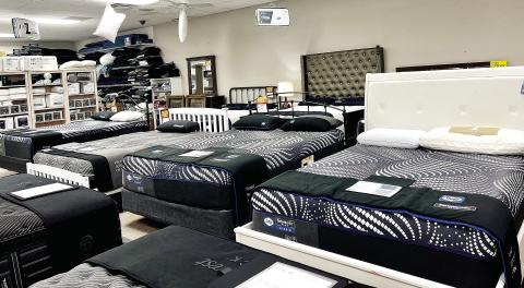 Macon &amp; Robins Bed &amp; Mattress has brands such as Sealy to help customers with their sleep needs.