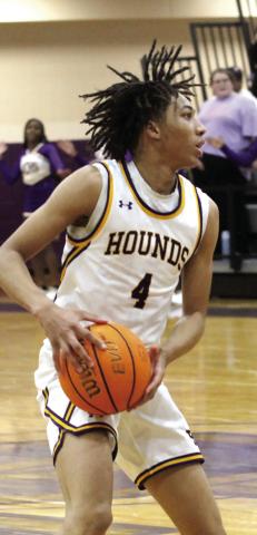 Justin Ray gets ready to feed the ball inside. BRAD HARRISON/Staff