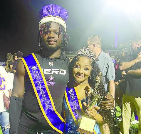 Omarion Tucker, left, was named Jones County’s 2023 Homecoming King as part of the JCHS homecoming festivities near the end of September. CONTRIBUTED