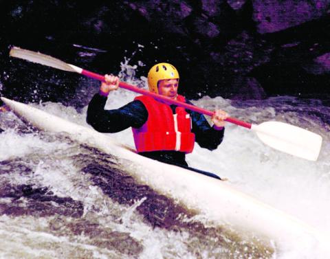 Charlie Newberry braves the whitewater rapids of the Nantahala River in 1998. CONTRIBUTED