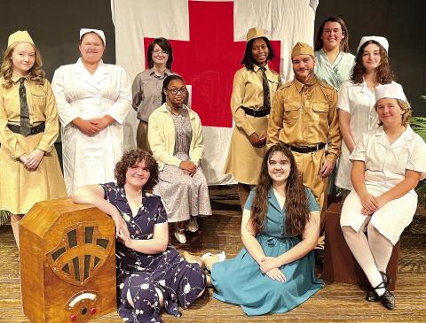 The cast of the JCHS one-act play Angels of Bataan. CONTRIBUTED