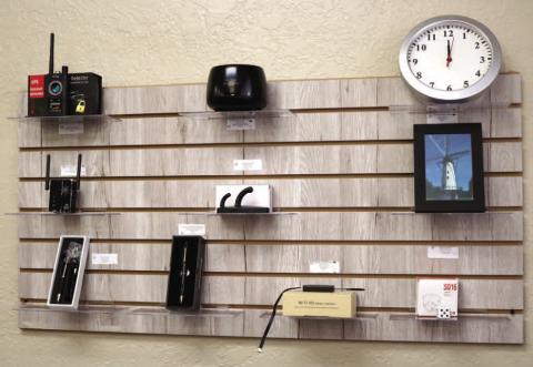 Everyday ordinary items are for sale at the Spy Store that hold GPS trackers and hidden cameras.