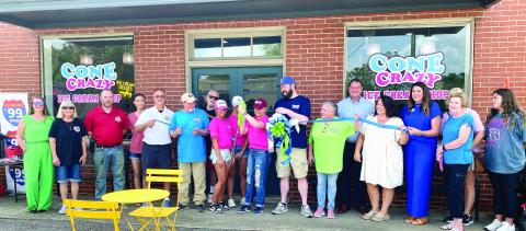 The ribbon cutting for Cone Crazy on Main took place Aug. 3 and was a joint event with the Jones County/Gray Chamber and Main Street Gray. FILE PHOTO