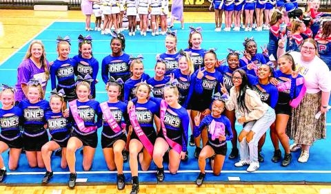 Jones County’s middle school competition cheerleaders concluded their season with another runner-up showing on Saturday at Mary Persons. The showing was the Middle School Cheer Hounds second runner-up finish in a row. CONTRIBUTED