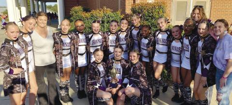 Jones County’s Competition Cheerleaders set a season-high score and claimed another first-place trophy on Saturday at West Laurens. They’ll compete again on Saturday at Ola. CONTRIBUTED