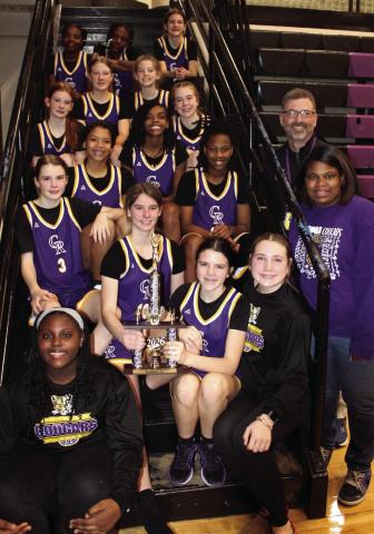 CRMS girls take second in league tourney