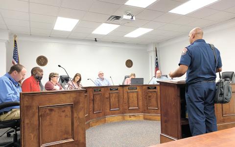 Jason Moss appeals to Jones County Commissioners in 2023 about his three dogs that were previously deemed as dangerous.