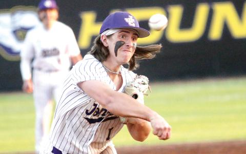 Trent Paulk got the win for Jones County in Monday’s first game. BRAD HARRISON/Staff