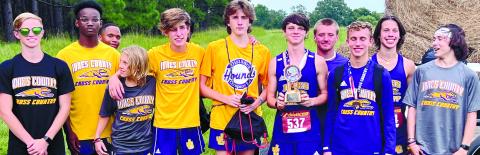 Jones County’s JV boys pose after a second-place finish against a field of varsity teams last week in Milledgeville.  CONTRIBUTED