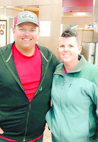 Justin Kelly and Jennifer Allen, following the presentation of a check for $12,750 to Allen, Jones County Animal Services Director, for the benefit for the department. The check was one of three Kelly presented following the Shop Local fundraiser he sponsored. The two other recipients were Main Street Gray and Son Rise Ministries. CONTRIBUTED