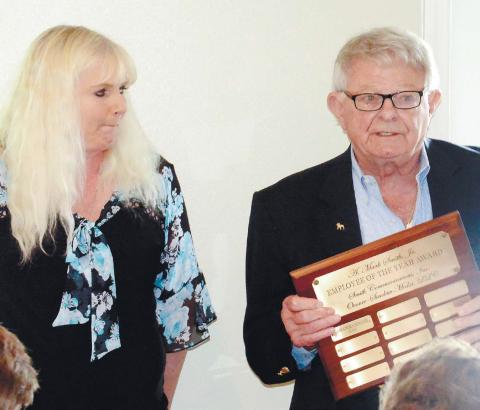 Smith Communications Business Manager Cassandra Fowler is announced as the 2022 Employee of the Year by President and CEO A. Mark Smith Sr. IAN TOCHER/Staff