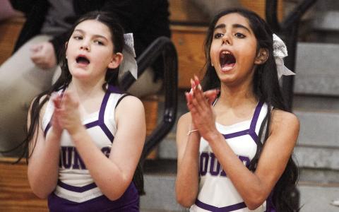 Cheer, band photos from middle school basketball