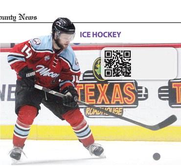 Mayhem forward Michael Herrera directs the puck up the ice during Thursday’s first-round playoff game. BRAD HARRISON/Staff