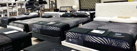 Macon & Robins Bed &amp; Mattress has brands such as Sealy to help customers with their sleep needs.