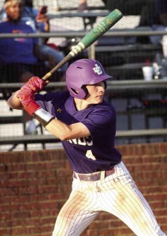 Landen Wilson was among the many Greyhounds stepping up at the plate in Thursday’s pair of wins. BRAD HARRISON/Staff
