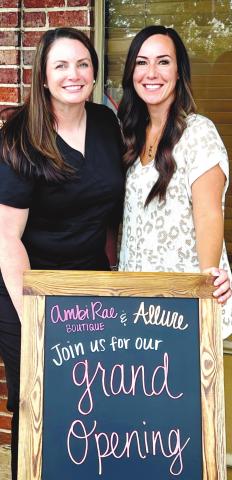 Anndrea Lampkin and Amber Asbell outside of Ambi Rae Boutique and Allure Beauty Bar. ALAINA CLARKE/Staff