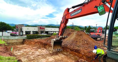 Thomas Bowlin Land Services remodeling a Chick-fil-A in Middle Georgia. CONTRIBUTED