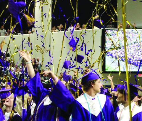 Jones County High School Graduates celebrate following the May 20 ceremony. SEE FULL COVERAGE >> PAGE B1 BRAD HARRISON/Staff
