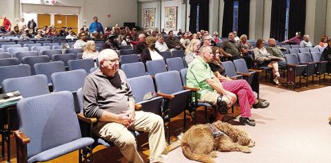Concerned citizens came to the Planning and Zoning hearing at the Nov. 7 Board of Commissioners meeting held at the W. E. Knox Center. DEBBIE LURIE-SMITH/Staff