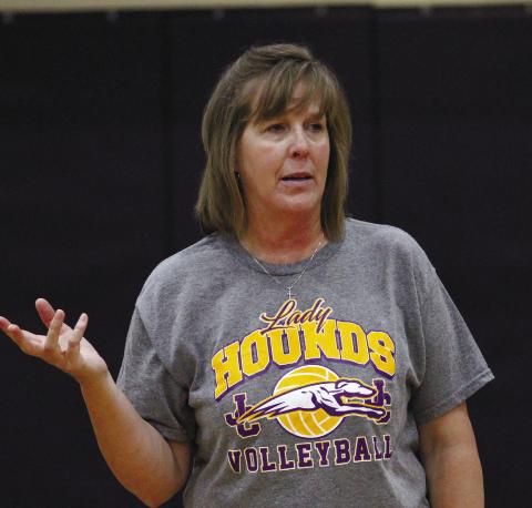 The Volley Hounds began last week’s tryouts with an excess of 60 hopeful players looking to make next season’s teams. Photos by BRAD HARRISON/Staff