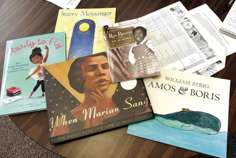 Curriculum books questioned include “Ready to Fly,” “Starry Messenger,” “When Marian Sang,” “Ruby Bridges Goes to School” and “Amos &amp; Boris.” DEBBIE LURIE-SMITH/Staff