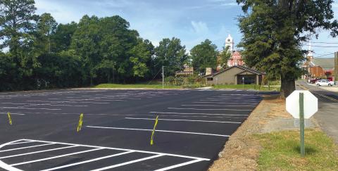 The paving of the Ross Street parking lot was completed in August, serving Butler Hall and downtown businesses, by the Gray Downtown Development Authority and the City of Gray. DEBBIE LURIE-SMITH/Staff