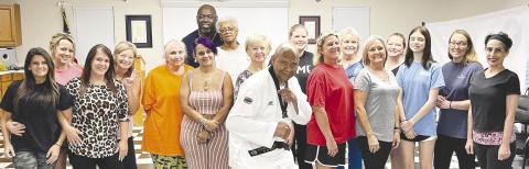 One of the many Jones County self-defense classes taught by Capt. James Clark. He started teaching in 1980 after the violent death of a 19-year-old friend. CONTRIBUTED
