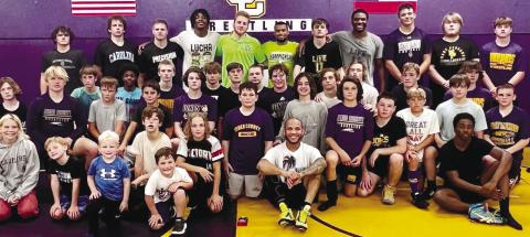 The Greyhounds recent summer work included a session with Omi Ocosta, head wrestling coach at Life University. CONTRIBUTED