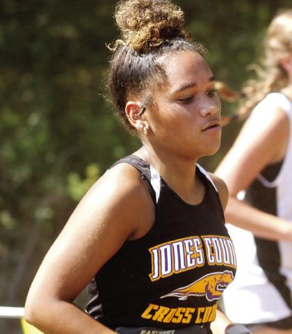 Jones County placed three finishers in the top ten of the girls middle school race on Saturday. BRAD HARRISON/Staff