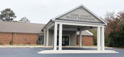 The Jones County Health Department now has a canopy over its entrance that can be heated or cooled when needed for drive-thru services.