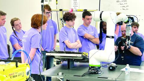 Work-based learning students receive hands-on training during summer BASF program tours and demonstrations. CONTRIBUTED