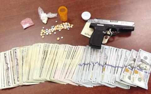Bradley Evans was in possession of drugs, $9,500 cash and a firearm when arrested. CONTRIBUTED