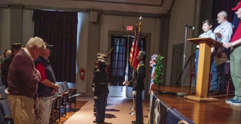 The Nov. 8 program begins as usual with the Posting of the Colors by the JROTC and the singing the national anthem. CONTRIBUTED