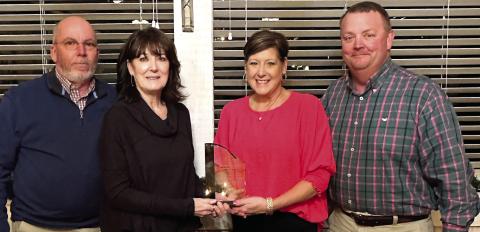 Chris and Andrea Williams (l-r) and Chandra and Adam Lowe were this year’s Hamilton-Williams award recipients. CONTRIBUTED