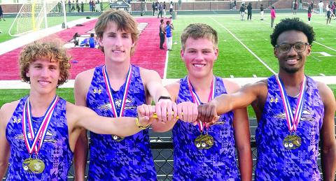 Luke Thornton, Gavin Robinson, Shaun Williams, and Clay Lacy now own the county record for fastest 4x800 relay time. CONTRIBUTED
